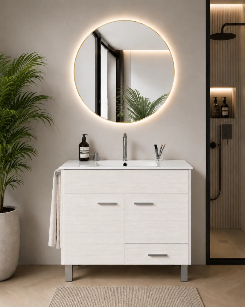 Mobile bagno con lavabo ORIGENBATH SAMOS senza specchio 60x45 cm bianco