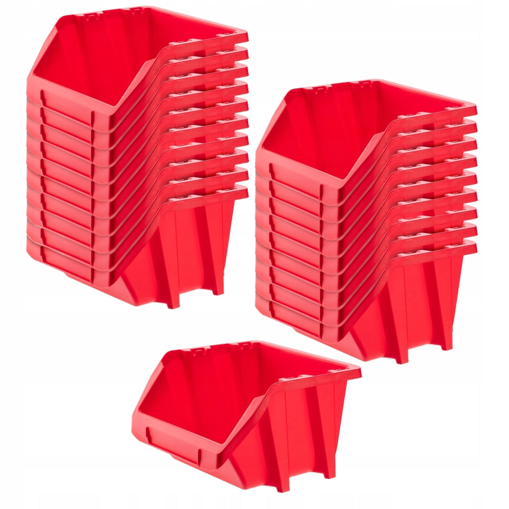 Set di 20 vassoi portaoggetti KADAX per officina, dimensioni 187x158 mm.