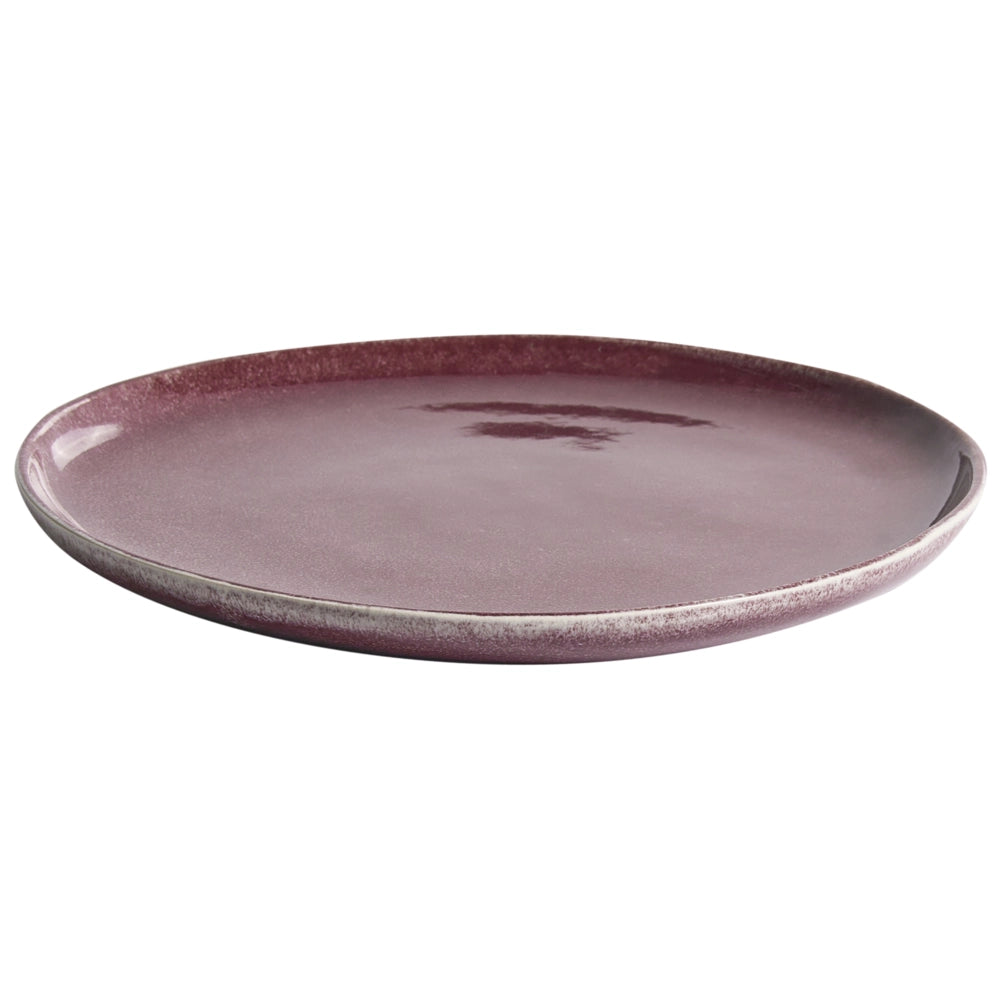 Set di 24 stoviglie in gres caolino fatto a mano con smalto reattivo bordeaux Cucina Sala da pranzo