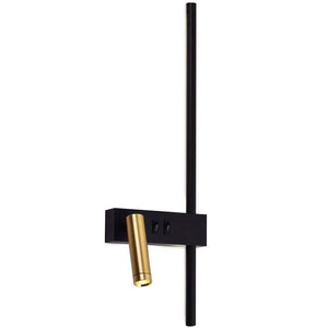 Lampada Da Parete APP1439-2-W Black Gold Left