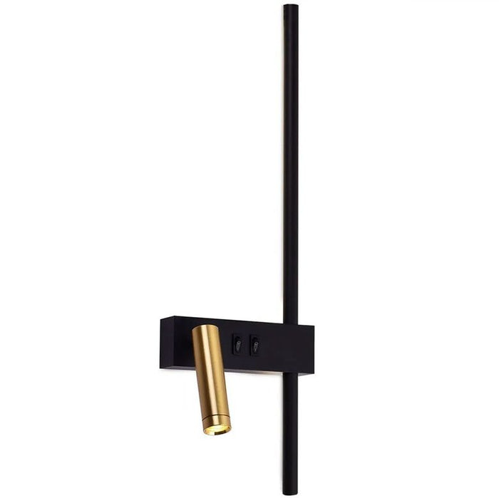 Lampada Da Parete APP1439-2-W Black Gold Left