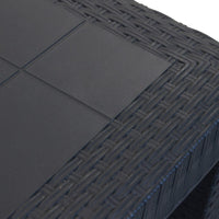 Tavolo Dallas 80x80x74 h cm in Wicker Antracite