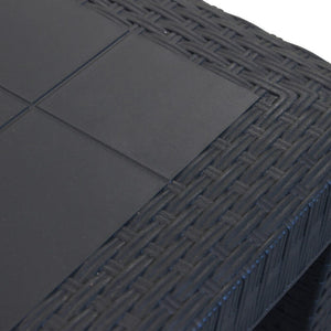 Tavolo Dallas 80x80x74 h cm in Wicker Antracite