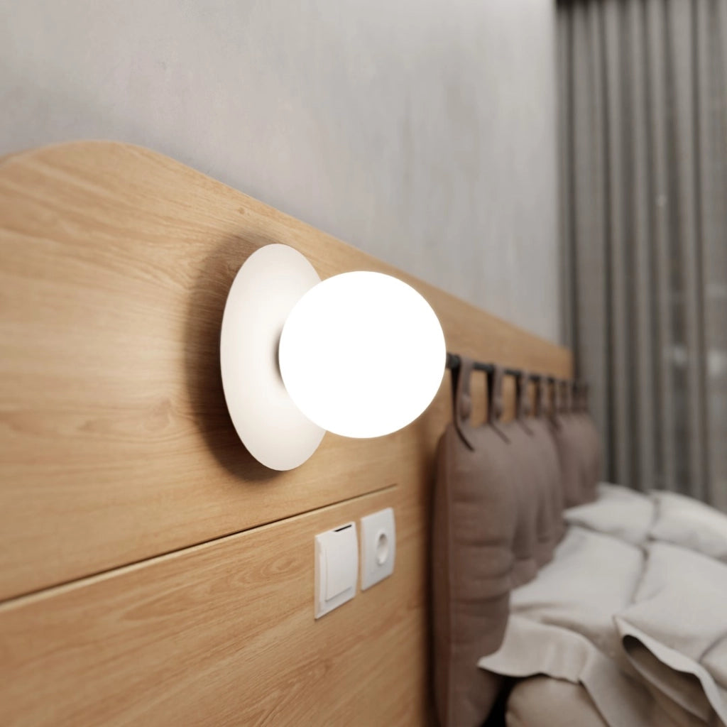 Applique Emibig Minerva bianca 1 luce E14 metallo/vetro