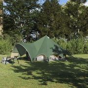 Tenda Teepee per 3 Persone Verde e Grigio 312 x 312 x 197 cm
