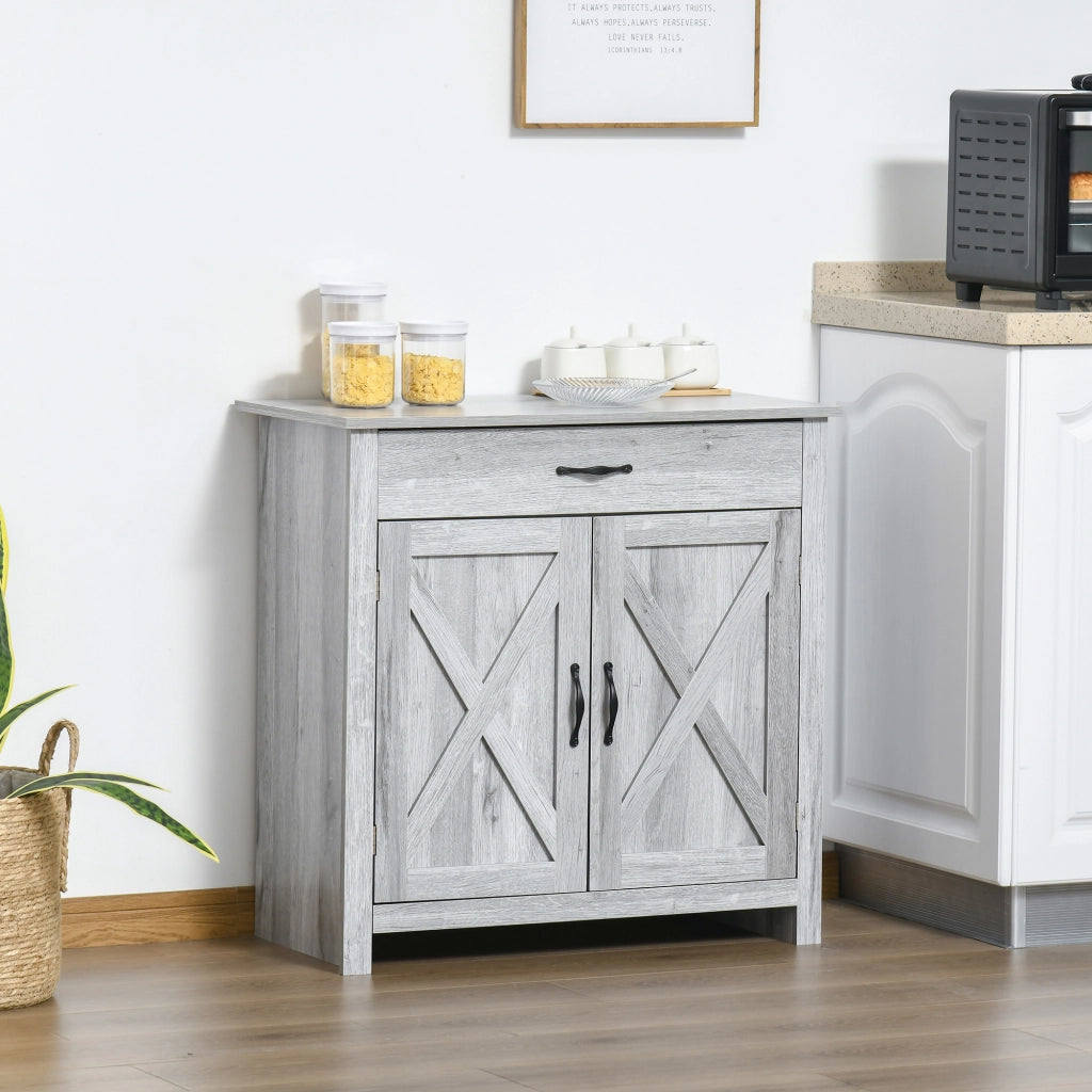 Credenza per Soggiorno ¨C zephmum ¨C Grigio 80x39.7x80 cm