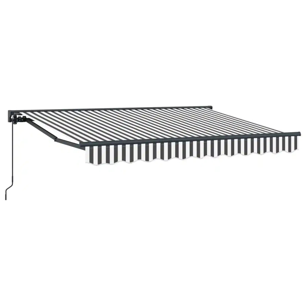Tenda retrattile manuale Antracite e Bianco 2,5 x 2 m 3420370
