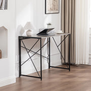 Scrivania pieghevole multifunzionale con struttura in metallo in MDF per piccoli spazi naturale 99 × 50 × 75 cm