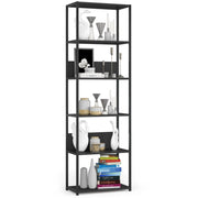 Scaffale stilo loft con ripiani in legno Nera 60 cm 60x32x192 cm