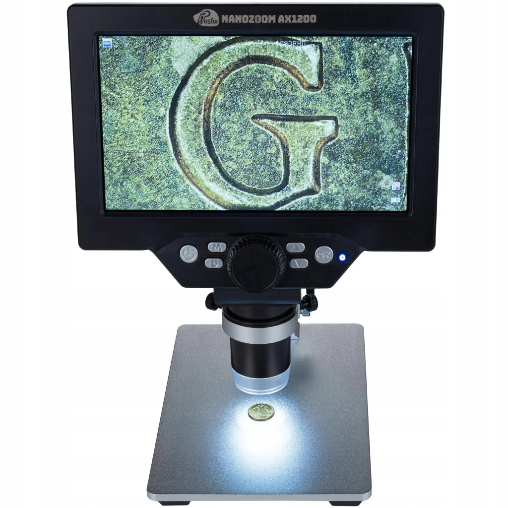 Set di Saldatura Professionale 8 in 1 con Microscopio LCD 7" 1200x – Stazione T12, Toppa, Resina, Supporto PCB, Stagno