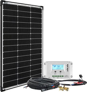 Installazione solare 100 W con regolatore di carica LCD 20 A e kit di cavi