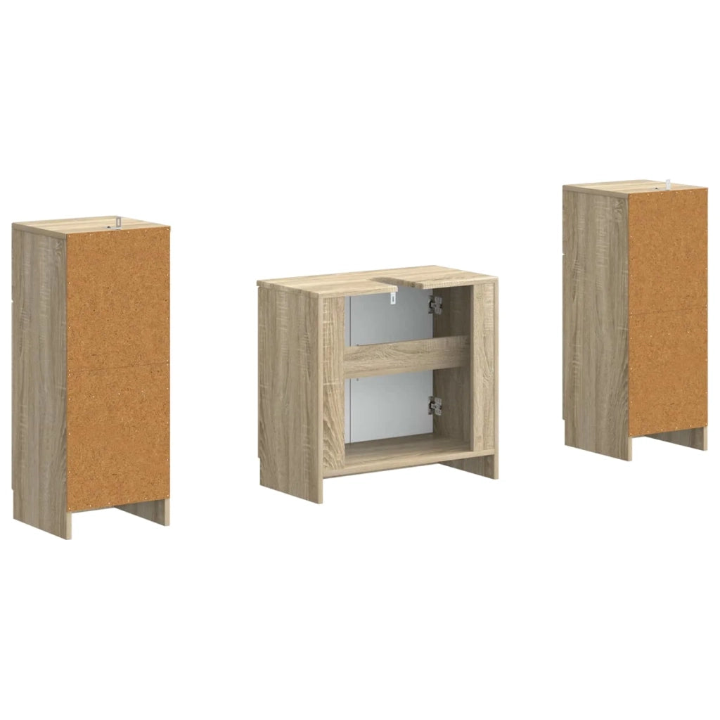 Set di Armadi da Bagno da 2 Pezzi UTRECHT Rovere Sonoma 3418055