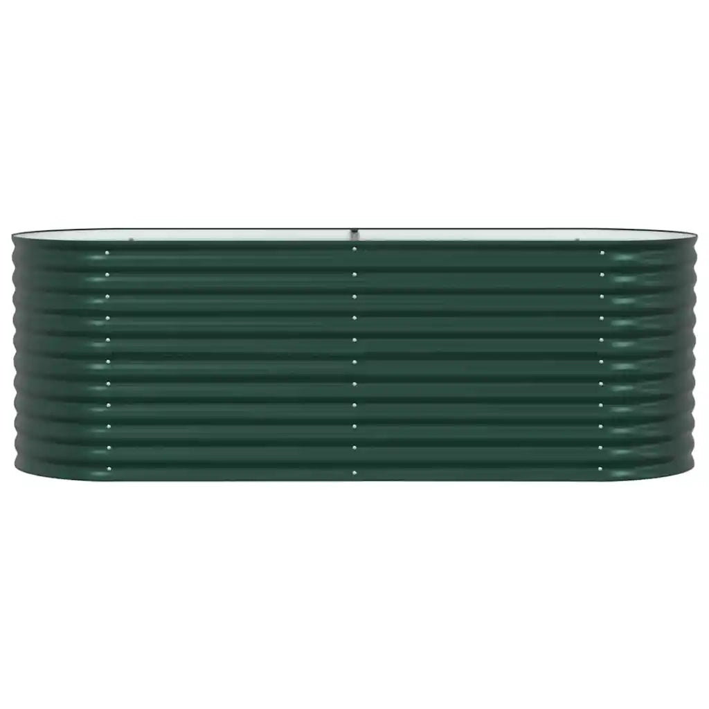 Fioriere | Cassetta per fiori | Letto Rialzato Verde 240 x 80 x 81 cm Acciaio