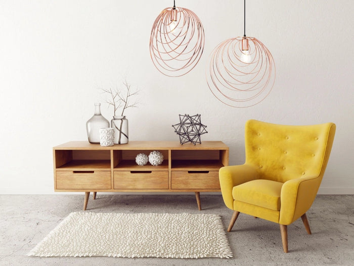 Lampada Da Soffito Geometrico Rose Gold APP427-1CP