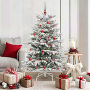 Albero di Natale Artificiale con Rami Pieghevoli Bianco 150 cm