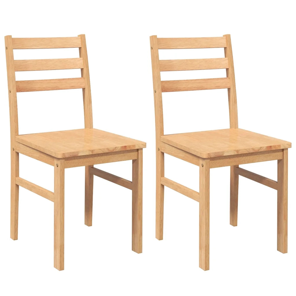 Sedie da Pranzo 2 pz in Legno Massello di Hevea 4102420