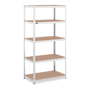 Scaffalatura per carichi pesanti 100 x 60 x 197 cm portata 5 x 150 kg robusto scaffale portautensili per garage/officina grigio 14_0005173