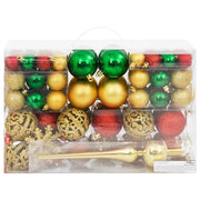 Set Palline di Natale 112 pz Rosso / Verde / Oro in Polistirene CFW2387870