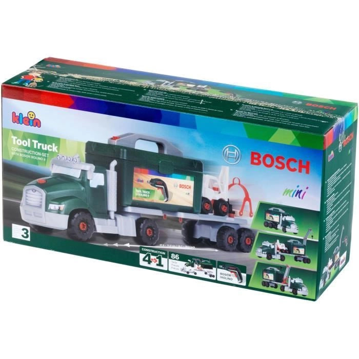 Giocattolo fai da te - KLEIN - Camion Bosch fai da te da montare/smontare - Set di costruzione di oltre 80 pezzi.