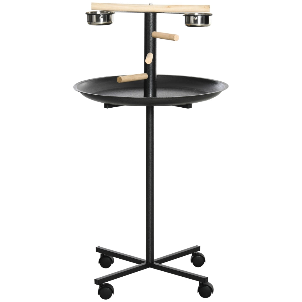 Mangiatoia per uccelli con 2 vaschette in acciaio inox ¨C zephmum ¨C grigio 60x111 cm