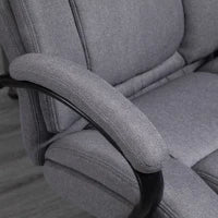 Sedia Ufficio, Sedia da Scrivania, Sedia Gaming, Sedia Girevole, Funzione Dondolo, Imbottitura Spessa, Design Ergonomic,o Braccioli Imbottiti Regolabili, Carico Max 220 kg, 72,5x83x110-118 cm, Grigio Chiaro