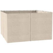 Set di 4 Pareti Laterali per Gazebo da Giardino Tondeggiante, 300 x 400 cm, Resistente Alle Intemperie, Beige