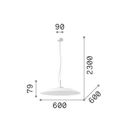 Lampadari E Sospensioni Eclipse 1 Luce Gx53 Bianco