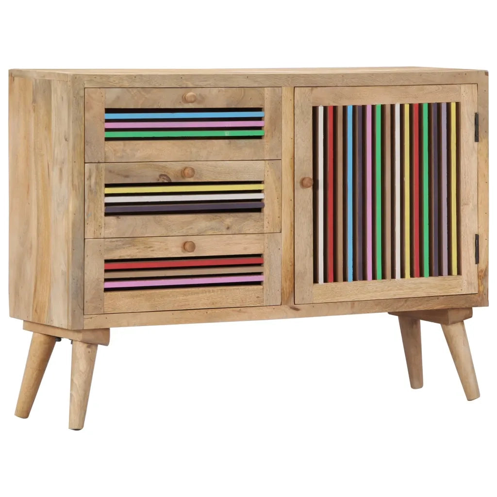 Credenza | Madia | Buffet da pranzo | Armadio da pranzo 100x30x75 cm in Legno Massello di Mango