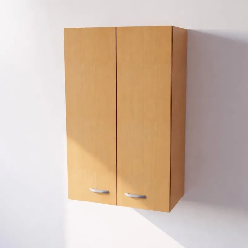 Pensile Cucina  in Legno Nobilitato Faggio, Mobile Alto con 2 Ante, Pensile Componibile Moderno Made in Italy (H90XL60XP33cm)