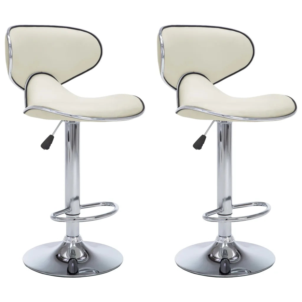323647 Bar Stools 2 pcs Cream Faux Leather cod mxl 55645