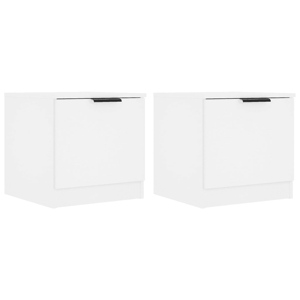 Comodini 2 pz Bianco Lucido 40x39x40 cm cod mxl 30553