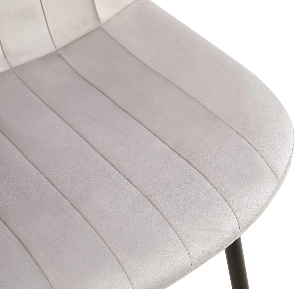 Sedia Rahden in velluto grigio chiaro