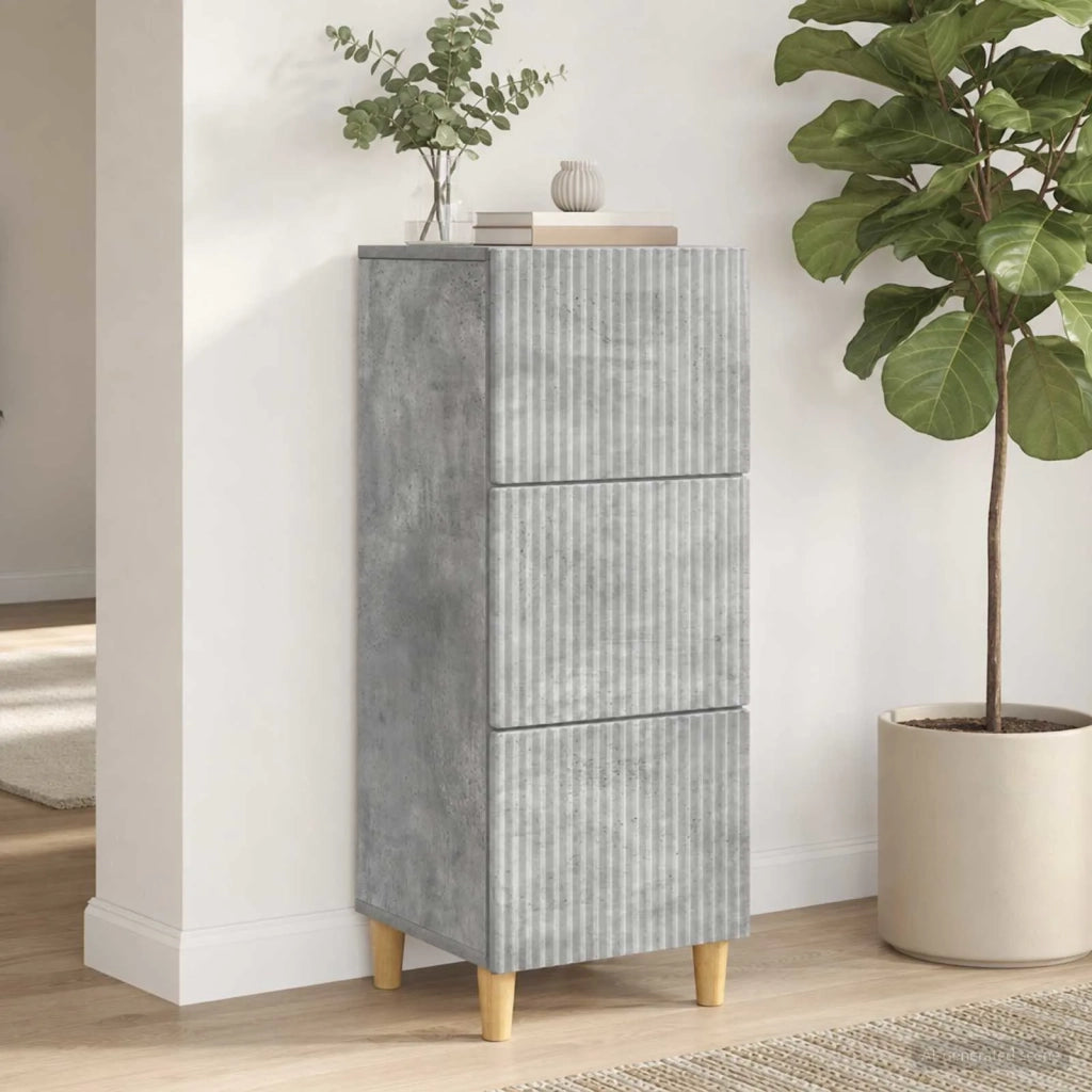 Mobile con Cassetti Grigio Cemento 33 x 34,5 x 90 cm 894618