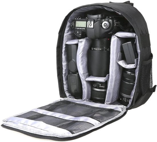 Hoes Compacto per Fotocamera - Adatto per Fotocamere Digitali - Impermeabile e Comodo - 1 Pezzo - Nero + Grigio