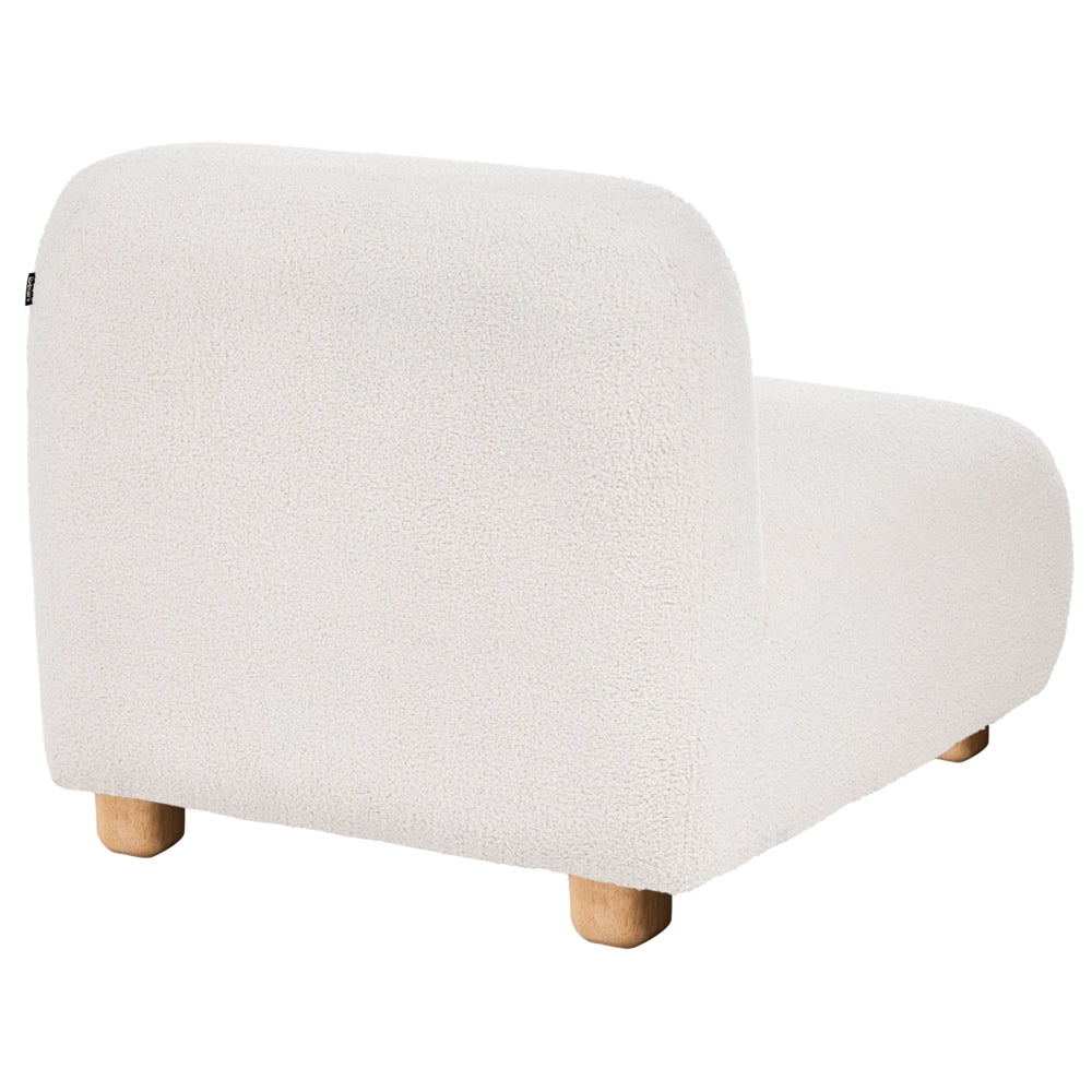 Divano componibile a 3 posti in tessuto due moduli angolari gambe in legno bianco sporco stile moderno