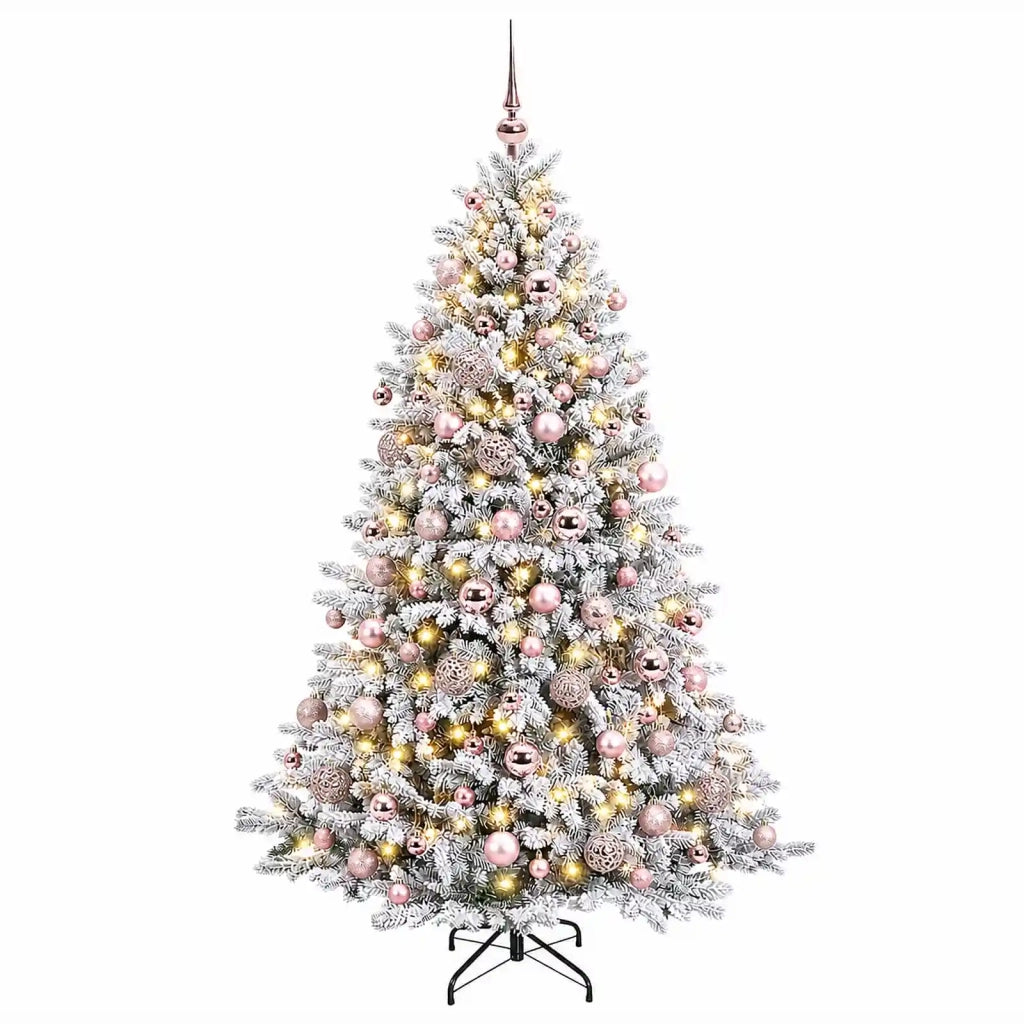 Albero di Natale Artificiale con Palline 210 cm 300 LED 3466685