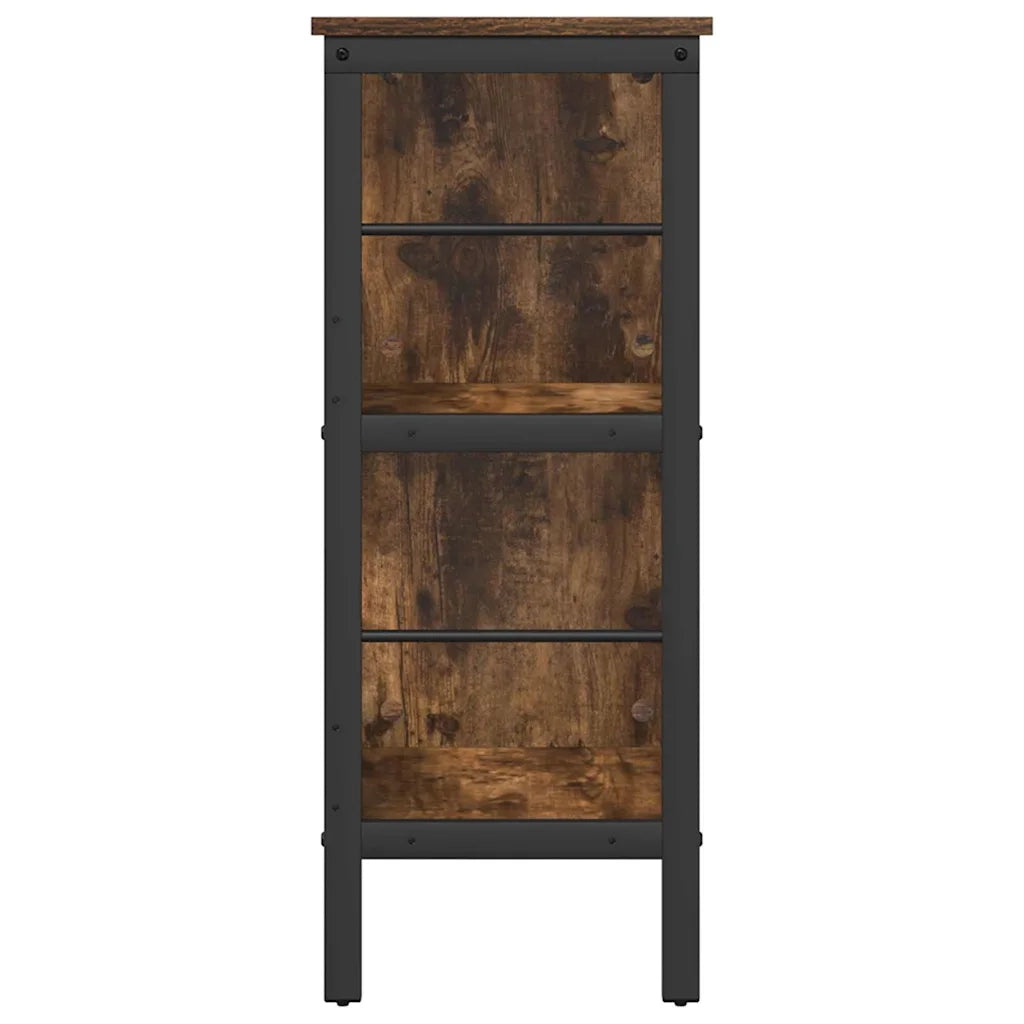 Libreria-Scaffale per Libri-Mobile di Stoccaggio Rovere fum¨¦ 82 x 32 x 79 cm Legno multistrato