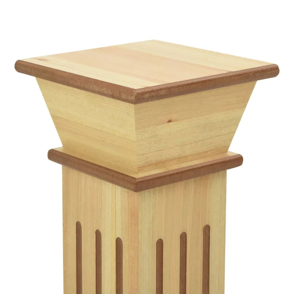 Portavasi a colonna quadrata legno chiaro 17 x 17 x 66 cm MDF marrone 02_0045031