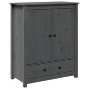 Credenza | Madia | Buffet da pranzo | Armadio da pranzo Grigia 83x41,5x100 cm in Legno Massello di Pino
