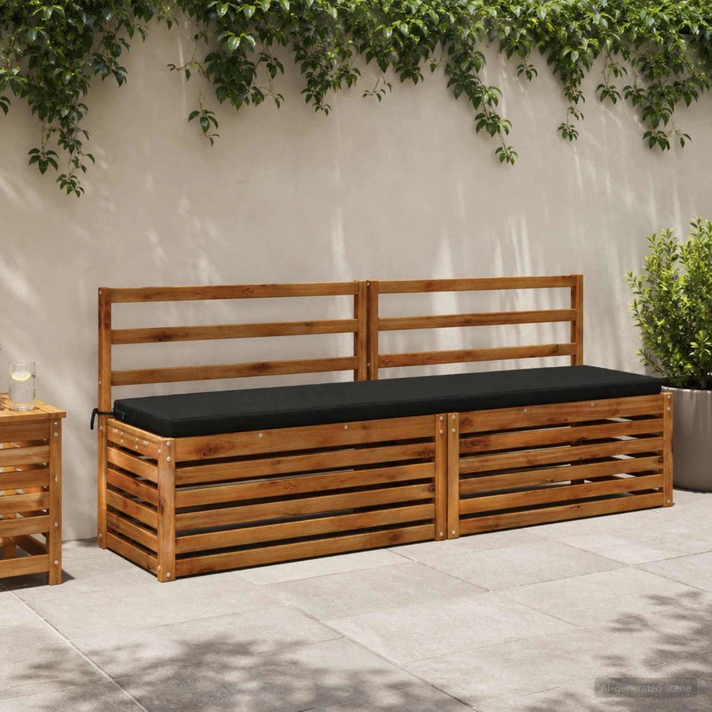 Cuscini per Panchina a 2 Pezzi SOEST 2 pz 100% Poliestere Nero 949095