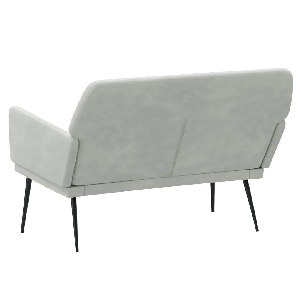 Panca Grigio Chiaro 108x79x79 cm in Velluto CFW8849181