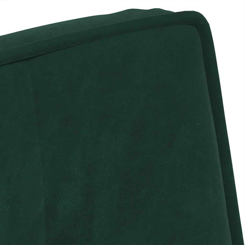 Divano Sedia-Poltrona Relax con Poggiapiedi Verde Scuro in Velluto 403774