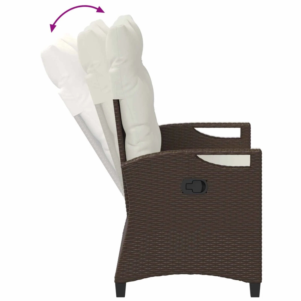 Panchina da giardino Marrone e Crema 105 x 60 x 112 cm