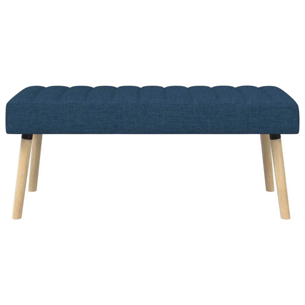 Panchina trapuntata a canale Blu 110 x 40 x 46 cm Tessuto 42038495
