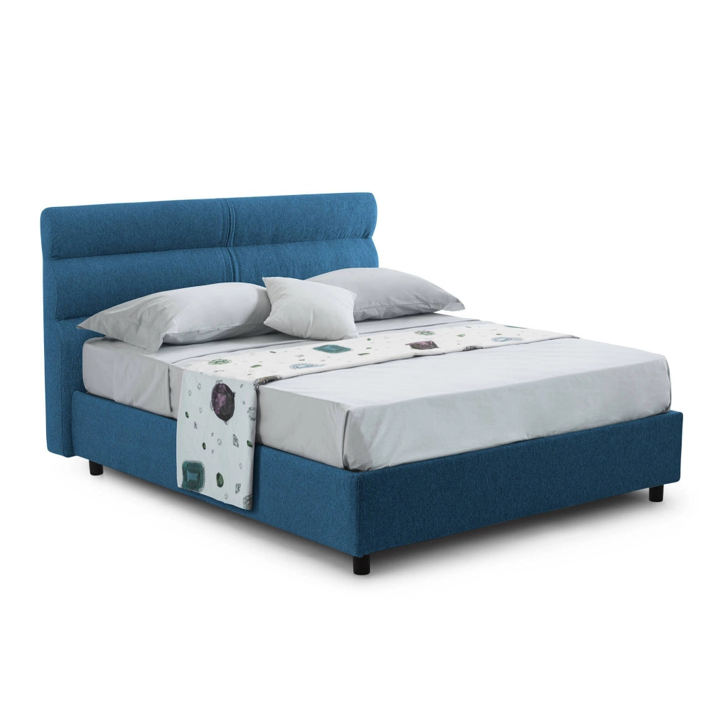Brendola, Letto Singolo Materasso Incluso Made in Italy, blu