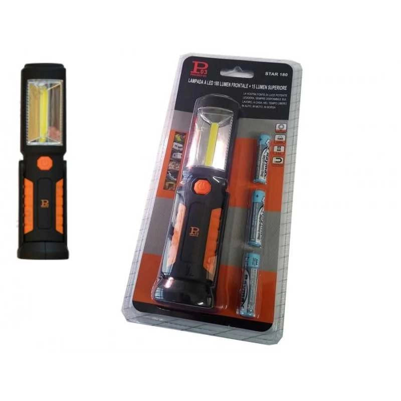 TORCIA MULTIUSO LAMPADA LED 180 LUMEN CON CALAMITA - UNIVERSALE