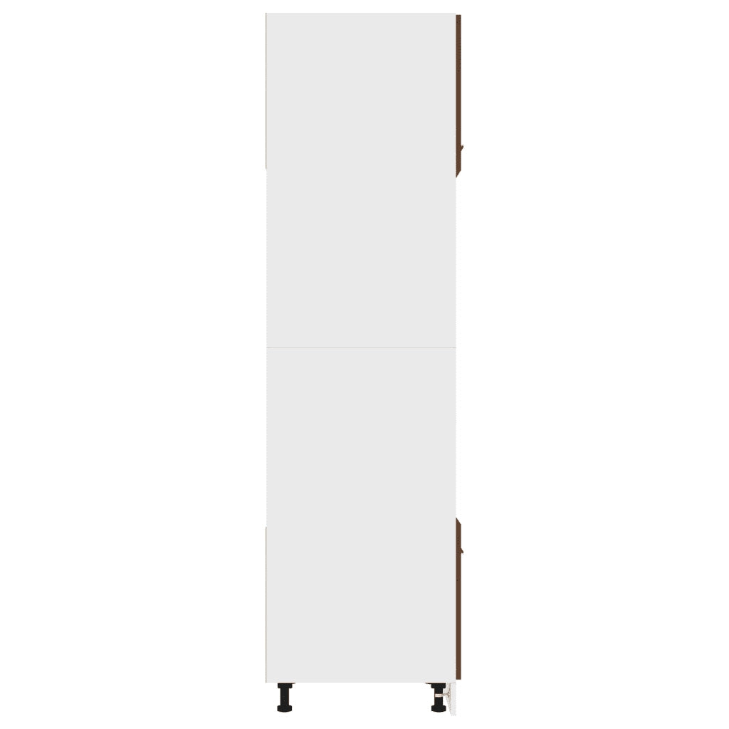 Pensile da cucina | Armadio Microonde ¡°Lyon¡± Rovere Marrone 60x57x207 cm