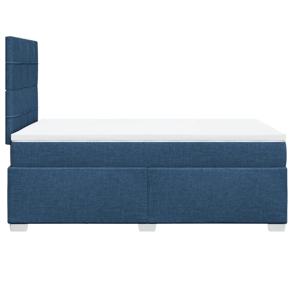 Giroletto a Molle con Materasso Blu 120x200 cm in Tessuto