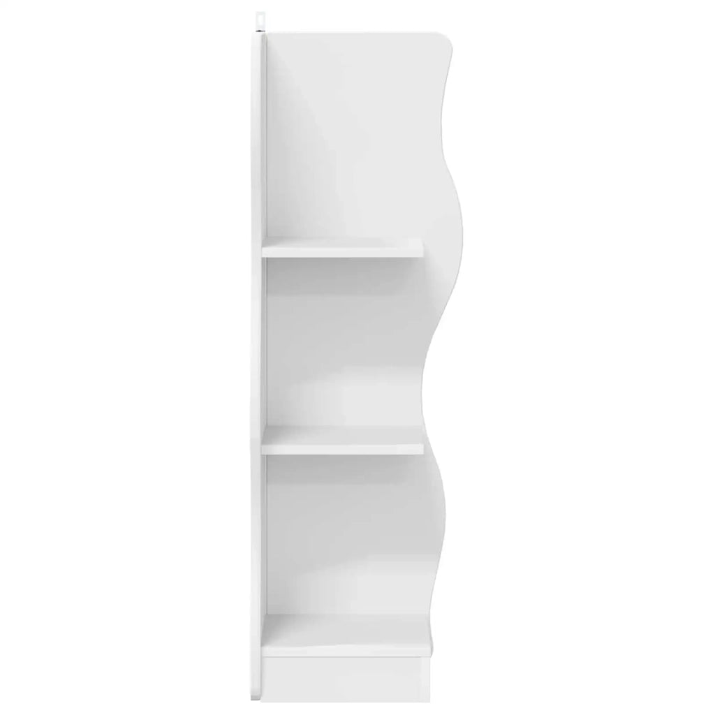 Mensola angolare Bianco 34 x 33 x 102 cm Legno ingegnerizzato