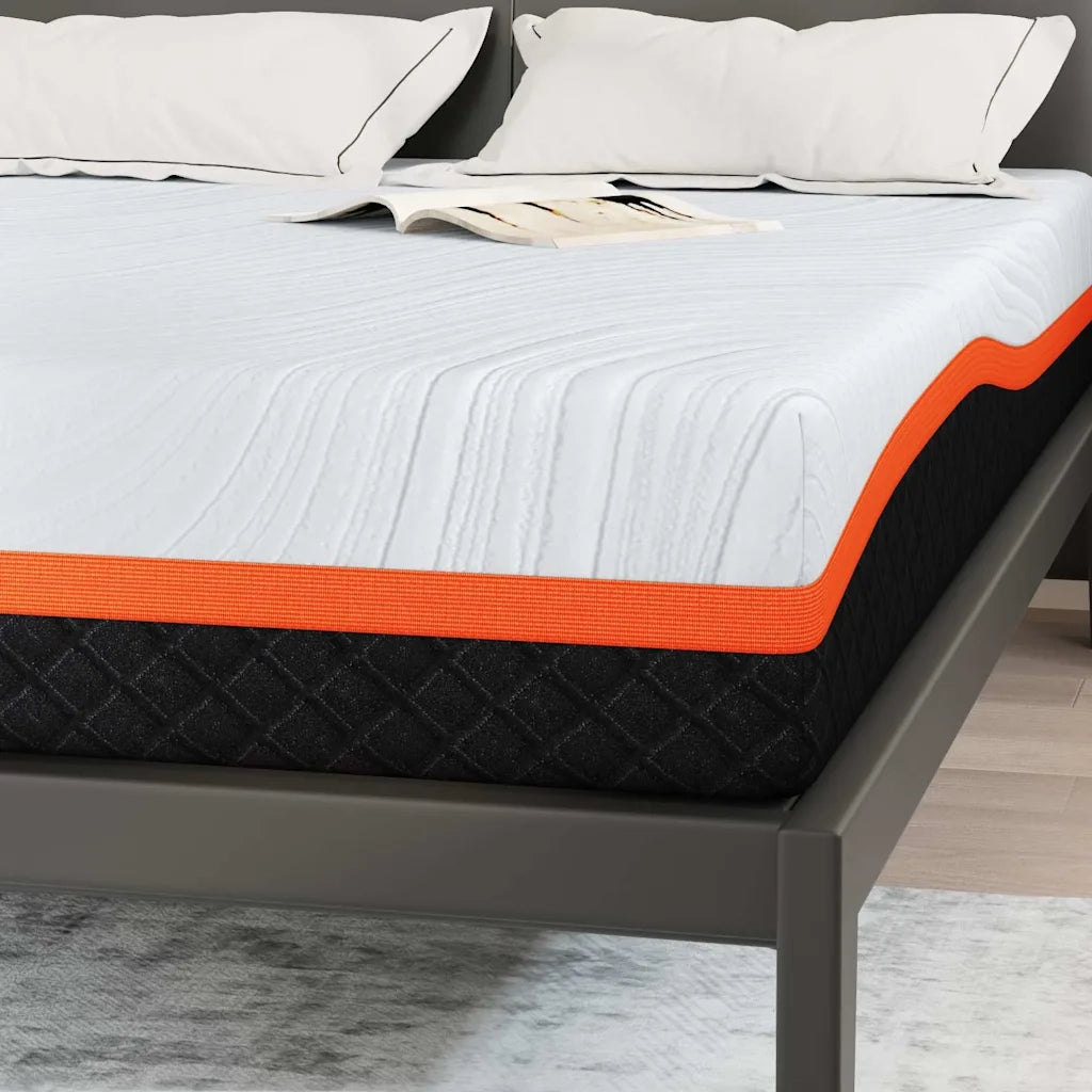 vidaXL Materasso Bianco e Grigio 140 x 200 cm Schiuma